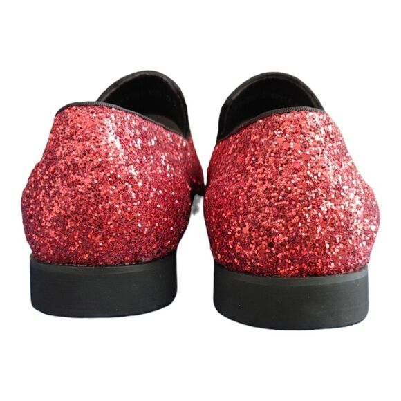 MEN\'S FREDERICO LEONE RED SPARKLE TUXEDO SHOE. FS357.